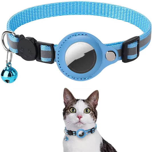 Cat Dog Kitten Puppy Nylon Collar Reflective Collar Waterproof Holder Case for Airtag Air Tag Airtags Protective Cover