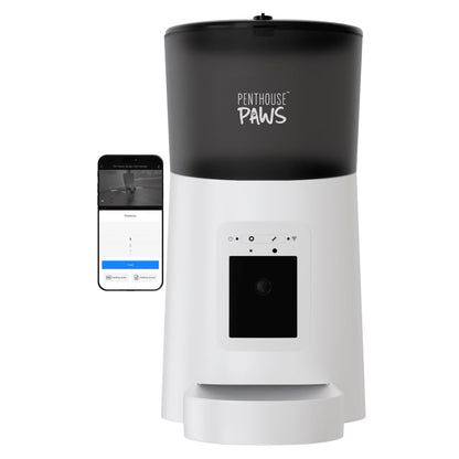 Smart Wifi Automatic Feeder for Cats & Dogs, 6L Black/Stainless S