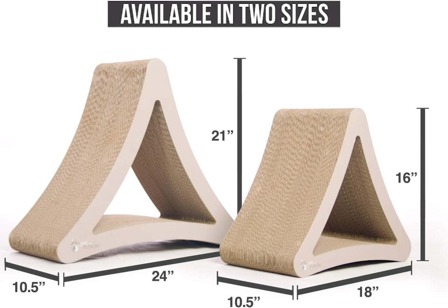 3-Sided Vertical Cat Scratching Post | Available in 18” & 24” | Multiple Angle Cat Scratching Pad, 6 Usable Sides. Scratch, Play, & Perch | 100% Recyclable Cardboard Cat Lounge. 1 Yr Warr